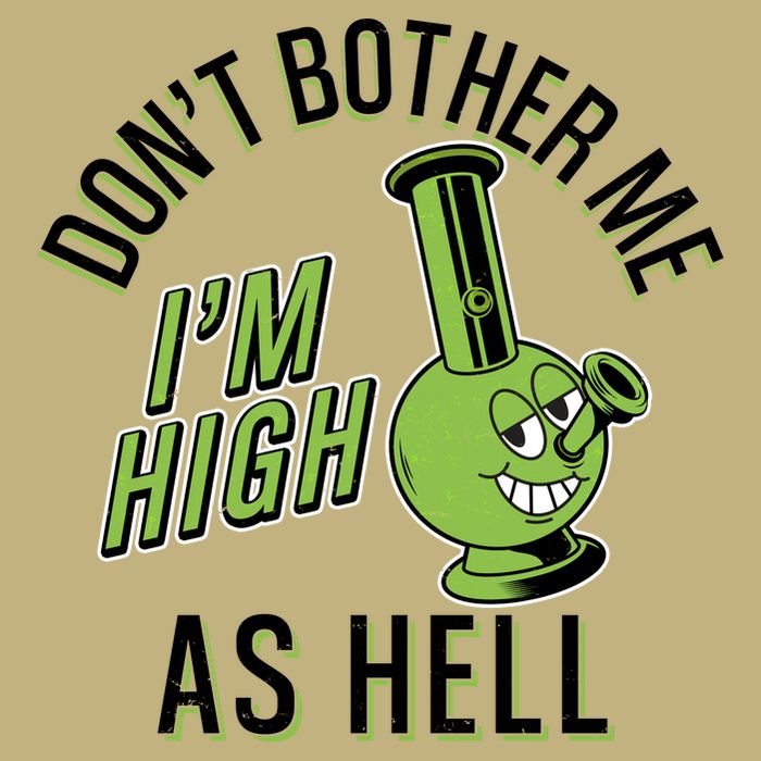 Retro Funny Don't Bother Me I'm High As Hell Button