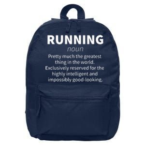 Running Funny Definition Funny 5k Marathon Runner Gift 16 in Basic Backpack