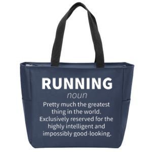 Running Funny Definition Funny 5k Marathon Runner Gift Zip Tote Bag