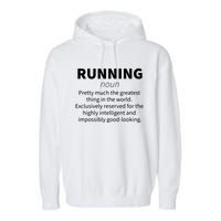 Running Funny Definition Funny 5k Marathon Runner Gift Garment-Dyed Fleece Hoodie