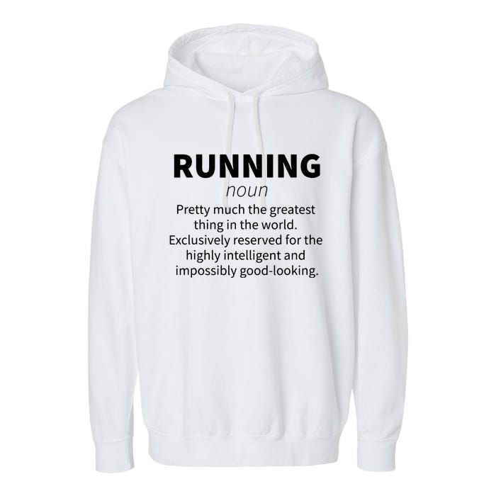 Running Funny Definition Funny 5k Marathon Runner Gift Garment-Dyed Fleece Hoodie