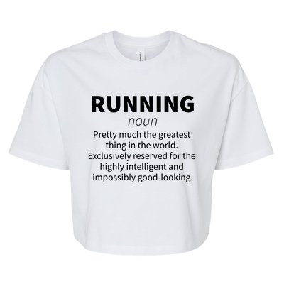 Running Funny Definition Funny 5k Marathon Runner Gift Bella+Canvas Jersey Crop Tee