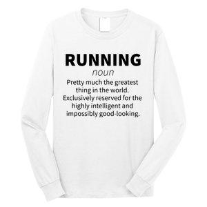 Running Funny Definition Funny 5k Marathon Runner Gift Long Sleeve Shirt