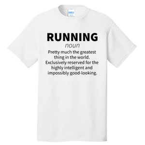 Running Funny Definition Funny 5k Marathon Runner Gift Tall T-Shirt