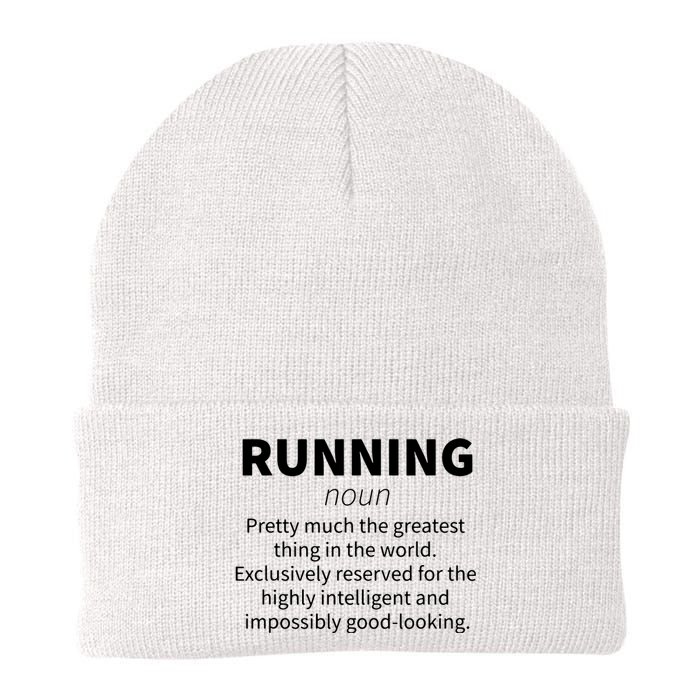 Running Funny Definition Funny 5k Marathon Runner Gift Knit Cap Winter Beanie