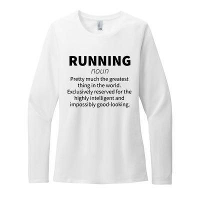 Running Funny Definition Funny 5k Marathon Runner Gift Womens CVC Long Sleeve Shirt