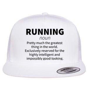 Running Funny Definition Funny 5k Marathon Runner Gift Flat Bill Trucker Hat