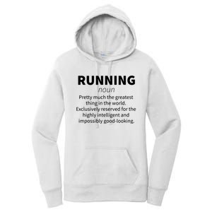 Running Funny Definition Funny 5k Marathon Runner Gift Women's Pullover Hoodie