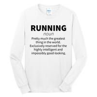 Running Funny Definition Funny 5k Marathon Runner Gift Tall Long Sleeve T-Shirt