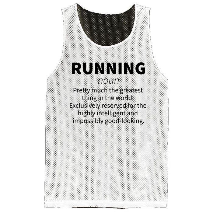 Running Funny Definition Funny 5k Marathon Runner Gift Mesh Reversible Basketball Jersey Tank