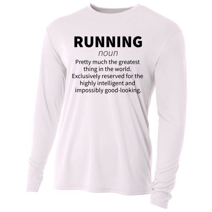 Running Funny Definition Funny 5k Marathon Runner Gift Cooling Performance Long Sleeve Crew