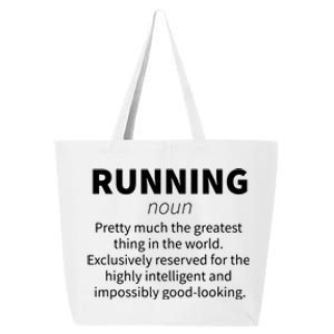 Running Funny Definition Funny 5k Marathon Runner Gift 25L Jumbo Tote