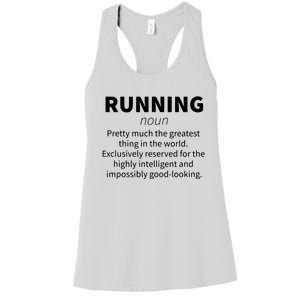 Running Funny Definition Funny 5k Marathon Runner Gift Women's Racerback Tank