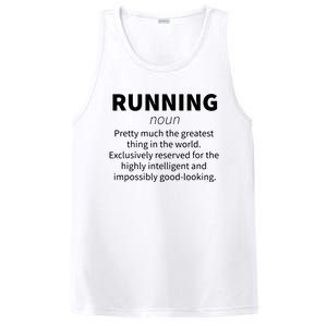 Running Funny Definition Funny 5k Marathon Runner Gift PosiCharge Competitor Tank