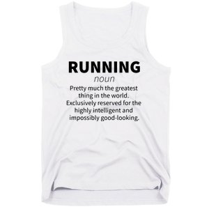 Running Funny Definition Funny 5k Marathon Runner Gift Tank Top