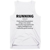 Running Funny Definition Funny 5k Marathon Runner Gift Tank Top