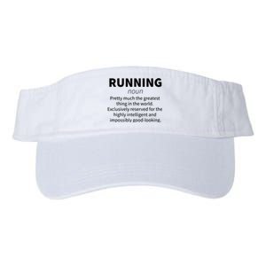 Running Funny Definition Funny 5k Marathon Runner Gift Valucap Bio-Washed Visor