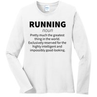 Running Funny Definition Funny 5k Marathon Runner Gift Ladies Long Sleeve Shirt