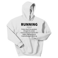 Running Funny Definition Funny 5k Marathon Runner Gift Kids Hoodie