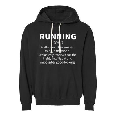 Running Funny Definition Funny 5k Marathon Runner Gift Garment-Dyed Fleece Hoodie
