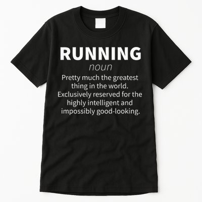 Running Funny Definition Funny 5k Marathon Runner Gift Tall T-Shirt