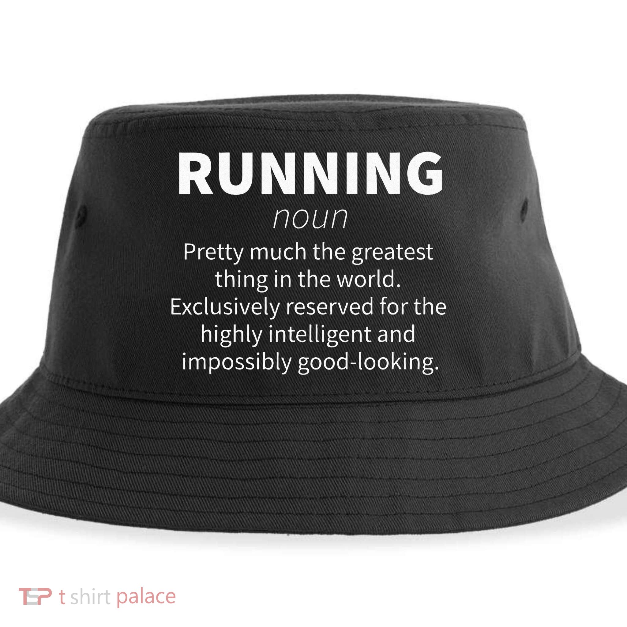 Running Funny Definition Funny 5k Marathon Runner Gift Sustainable Bucket Hat