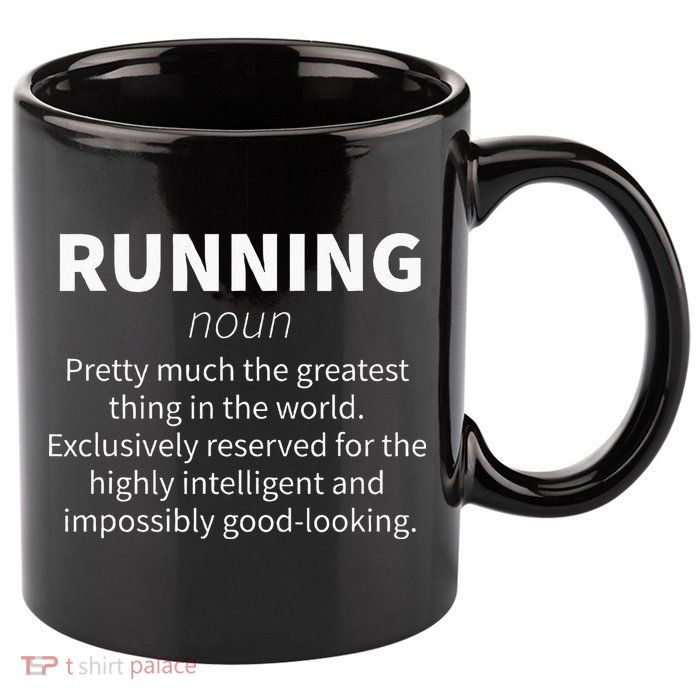 Running Funny Definition Funny 5k Marathon Runner Gift 11oz C Handle Ceramic Mug