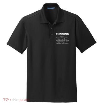 Running Funny Definition Funny 5k Marathon Runner Gift Dry Zone Grid Polo