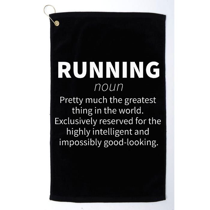 Running Funny Definition Funny 5k Marathon Runner Gift Golf Towel