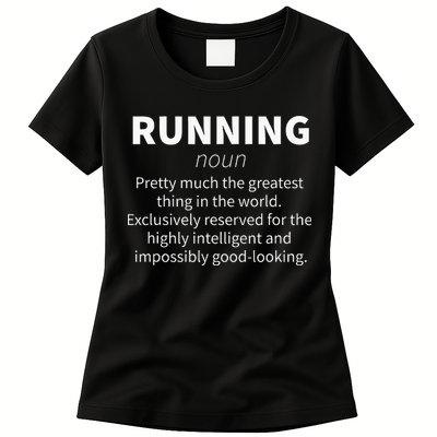 Running Funny Definition Funny 5k Marathon Runner Gift Womens T-Shirt