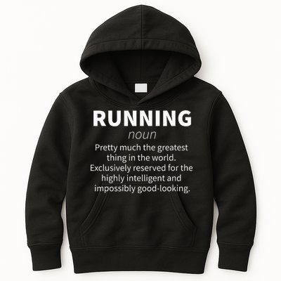 Running Funny Definition Funny 5k Marathon Runner Gift Kids Hoodie