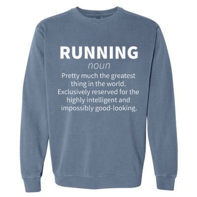 Running Funny Definition Funny 5k Marathon Runner Gift Garment-Dyed Sweatshirt