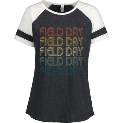 Retro Field Day For Teacher Student Fun Day 2024 Enza Ladies Jersey Colorblock Tee