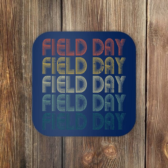 Retro Field Day For Teacher Student Fun Day 2024 Coaster