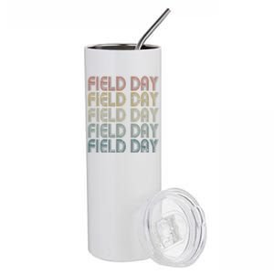 Retro Field Day For Teacher Student Fun Day 2024 Stainless Steel Tumbler