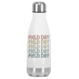 Retro Field Day For Teacher Student Fun Day 2024 Stainless Steel Insulated Water Bottle