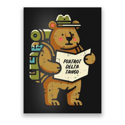 Resist Foxtrot Delta Tango Bear Map Protest Women Poster