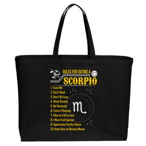 Rules For Dating A Scorpio Zodiac Funny Gift Gift Cotton Canvas Jumbo Tote