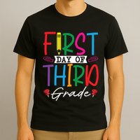 Retro First Day Of Third Grade Team Students Back To School T-Shirt