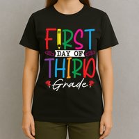 Retro First Day Of Third Grade Team Students Back To School T-Shirt