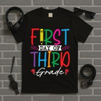Retro First Day Of Third Grade Team Students Back To School T-Shirt