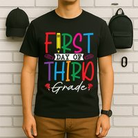 Retro First Day Of Third Grade Team Students Back To School T-Shirt