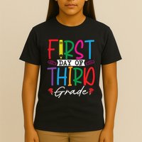Retro First Day Of Third Grade Team Students Back To School T-Shirt