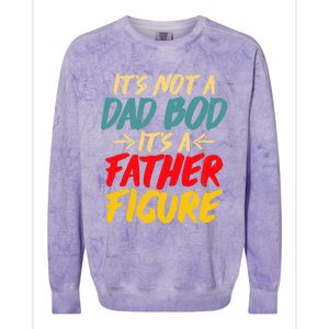 Retro Fathers Day Funny Gift Not A Dad Bod Its A Father Figure Gift Colorblast Crewneck Sweatshirt