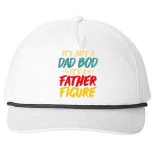 Retro Fathers Day Funny Gift Not A Dad Bod Its A Father Figure Gift Snapback Five-Panel Rope Hat