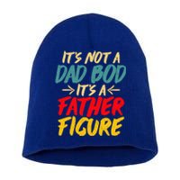 Retro Fathers Day Funny Gift Not A Dad Bod Its A Father Figure Gift Short Acrylic Beanie