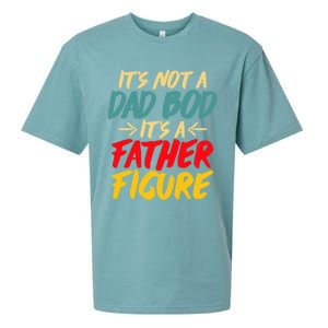 Retro Fathers Day Funny Gift Not A Dad Bod Its A Father Figure Gift Sueded Cloud Jersey T-Shirt