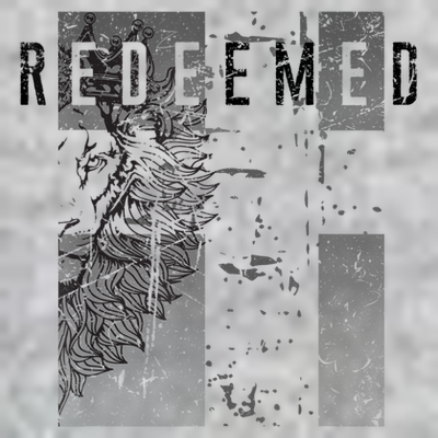 Redeemed Faded Distressed Grunge Lion With Cross Christian T-Shirt