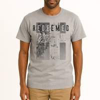 Redeemed Faded Distressed Grunge Lion With Cross Christian Tall T-Shirt