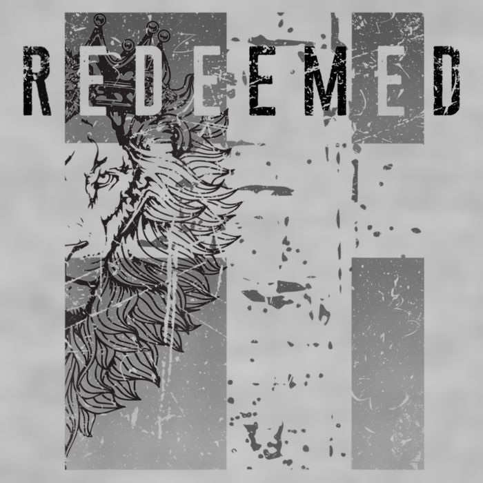 Redeemed Faded Distressed Grunge Lion With Cross Christian Ladies PosiCharge Tri-Blend Wicking Tank